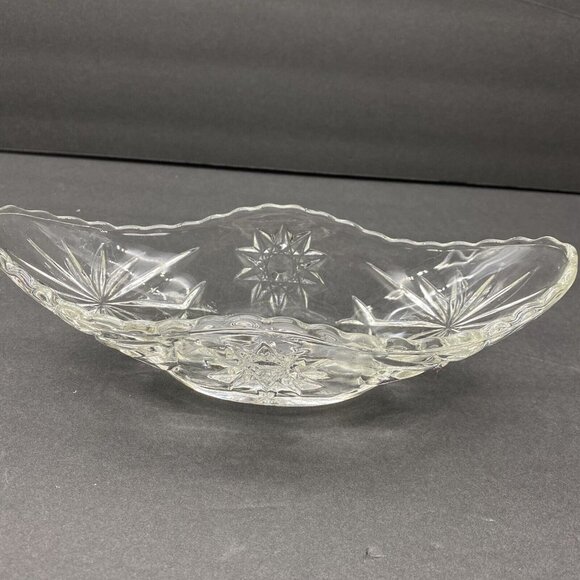 Cut Glass Candy Nut Dish Star Of David Pinwheel Sawtooth Edges Vtg Set Of 2 - Picture 4 of 12